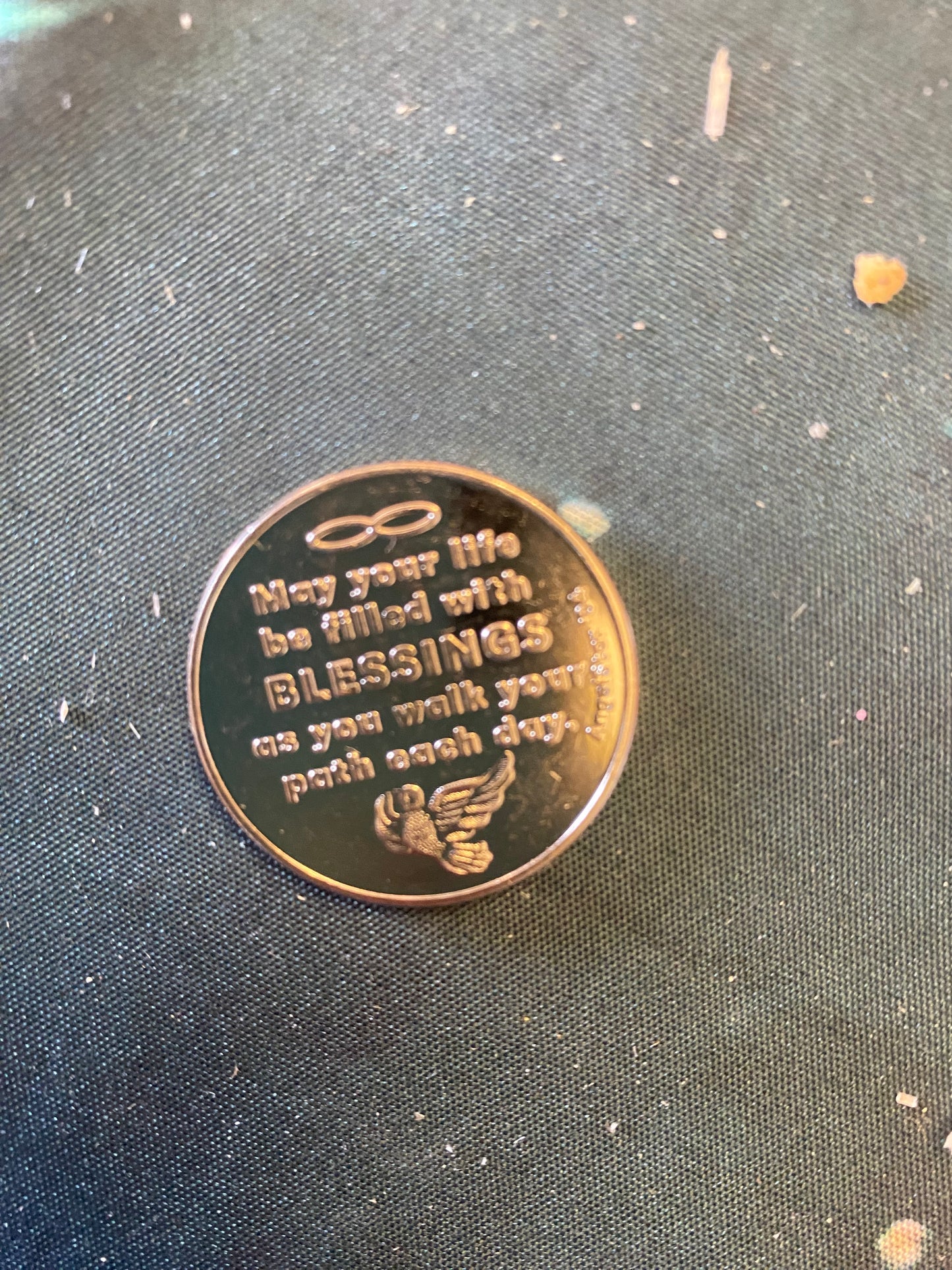 Angel blessing coin