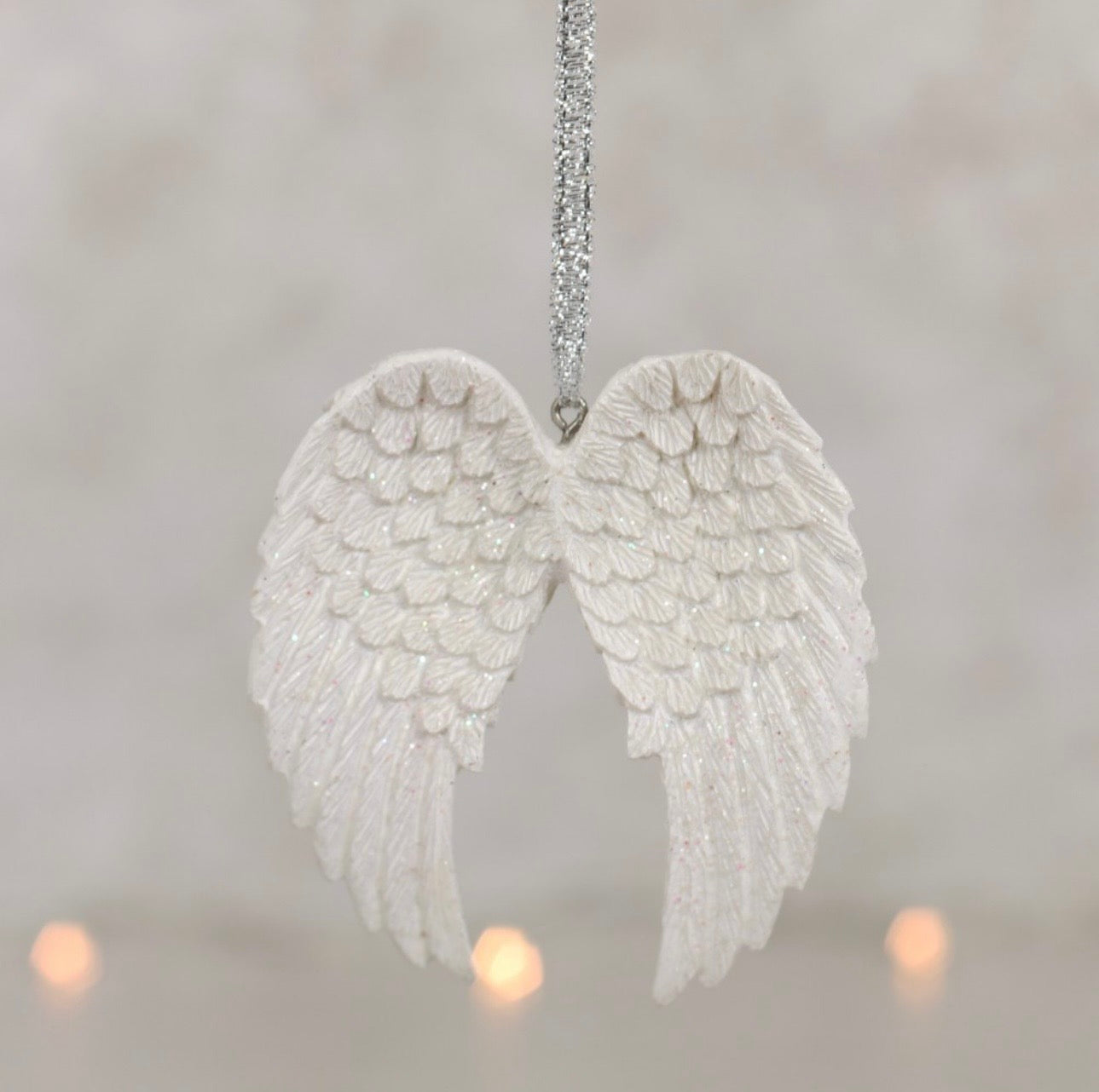 Double angel wing hanging decoration