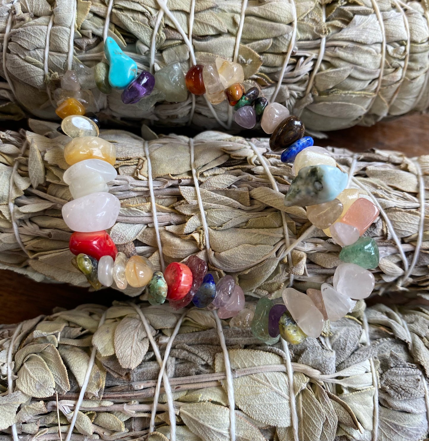 Mixed chip gemstone bracelet