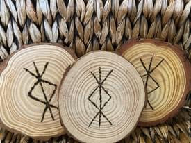 Hand burnt protection rune coaster