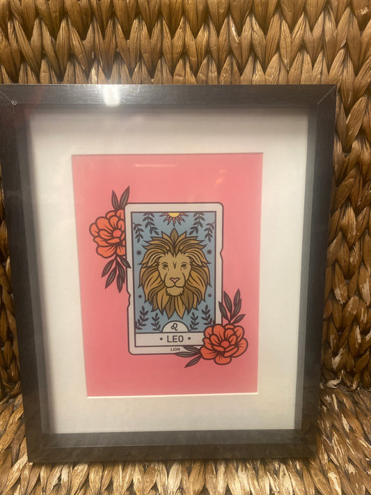 Leo framed print