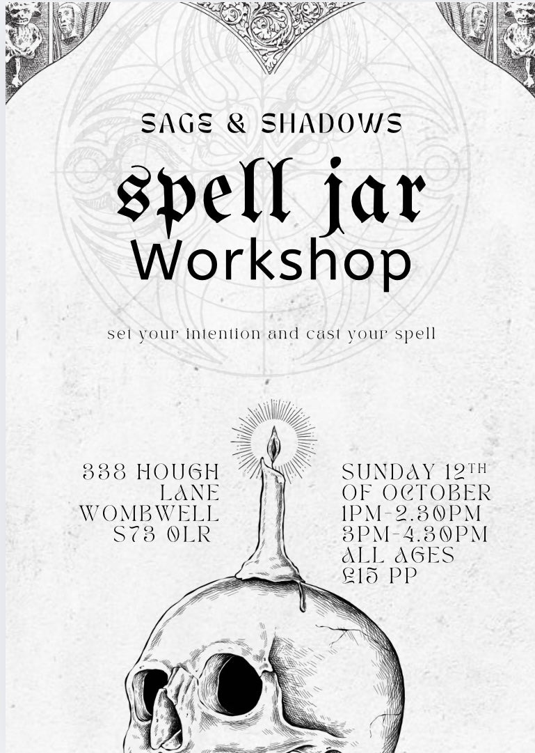 Spell jar workshop 12/10/25 1pm-2.30pm