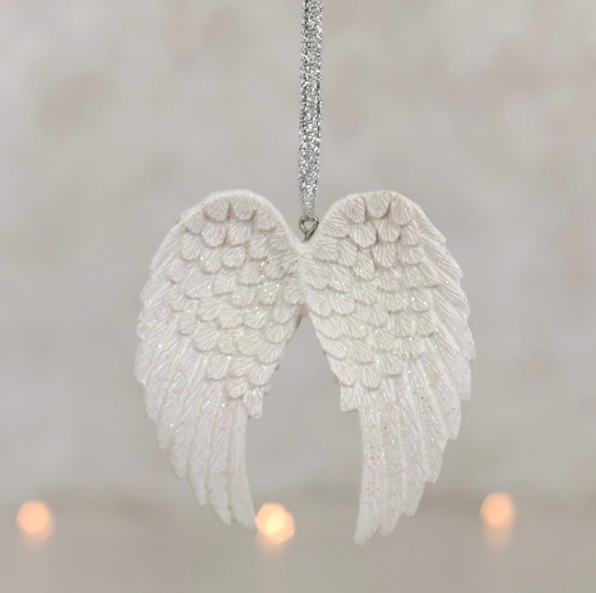 Double angel wing hanging decoration