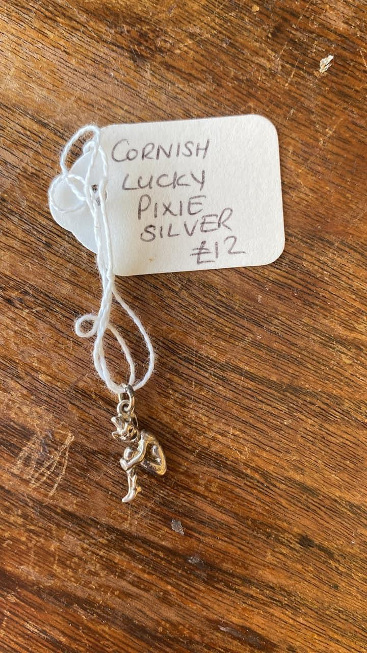Cornish lucky pixie silver charm