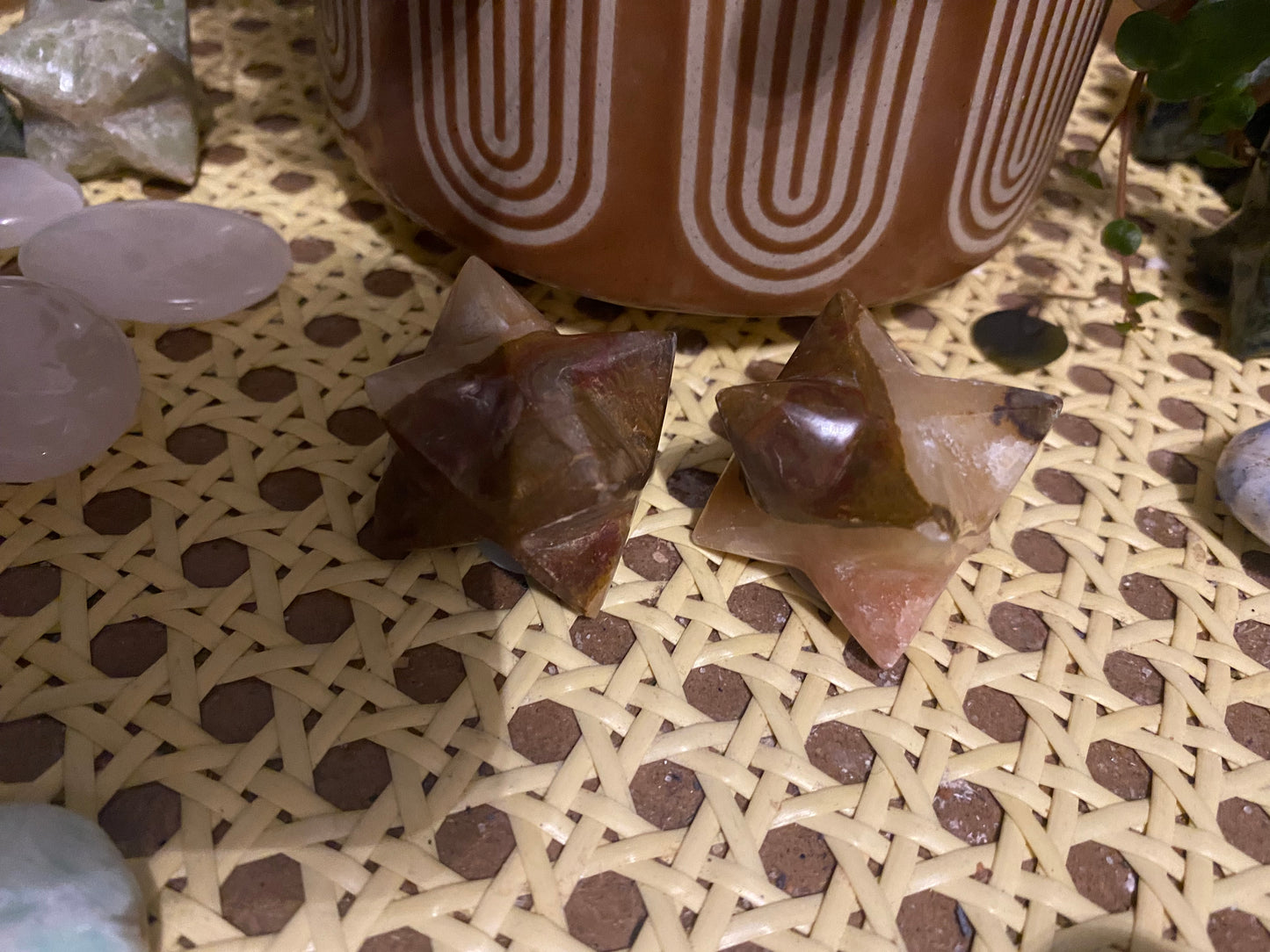 Chocolate calcite merkaba star
